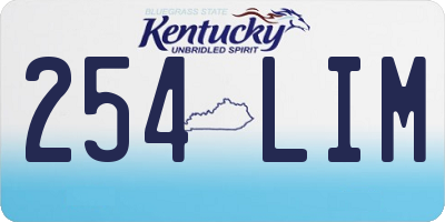 KY license plate 254LIM