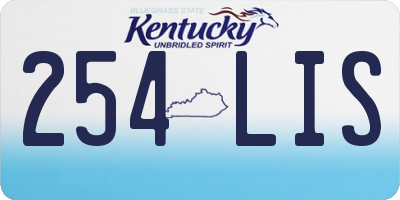 KY license plate 254LIS