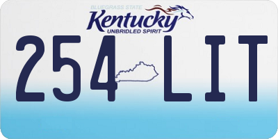 KY license plate 254LIT