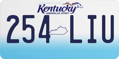 KY license plate 254LIU