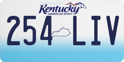 KY license plate 254LIV