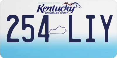 KY license plate 254LIY
