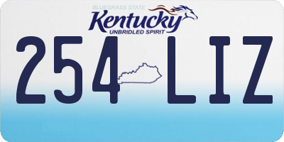 KY license plate 254LIZ