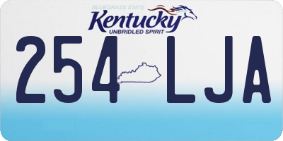 KY license plate 254LJA