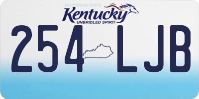 KY license plate 254LJB