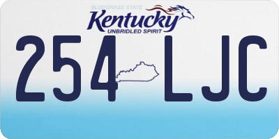 KY license plate 254LJC