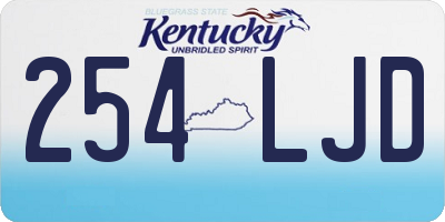 KY license plate 254LJD