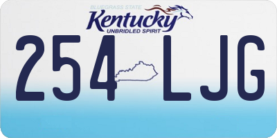 KY license plate 254LJG