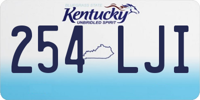KY license plate 254LJI