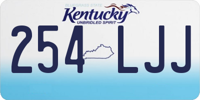 KY license plate 254LJJ