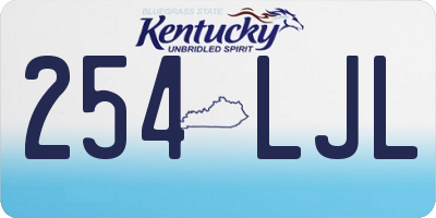 KY license plate 254LJL