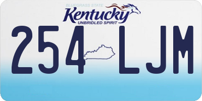KY license plate 254LJM