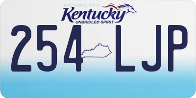 KY license plate 254LJP