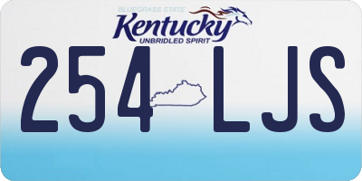 KY license plate 254LJS
