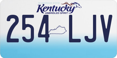 KY license plate 254LJV