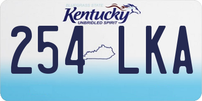 KY license plate 254LKA