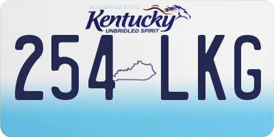 KY license plate 254LKG