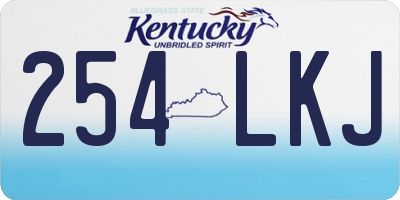 KY license plate 254LKJ