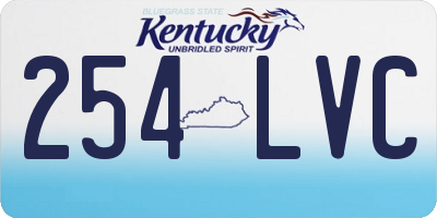 KY license plate 254LVC