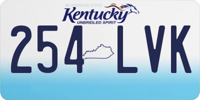 KY license plate 254LVK
