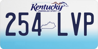 KY license plate 254LVP
