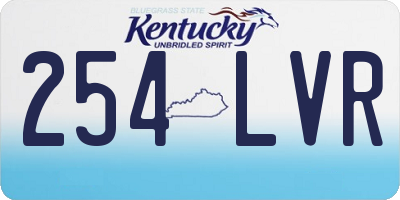 KY license plate 254LVR