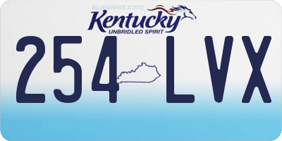 KY license plate 254LVX