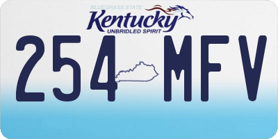KY license plate 254MFV