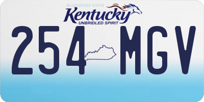 KY license plate 254MGV