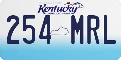 KY license plate 254MRL
