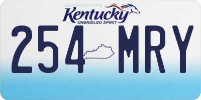 KY license plate 254MRY
