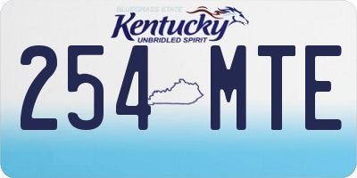 KY license plate 254MTE