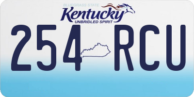 KY license plate 254RCU