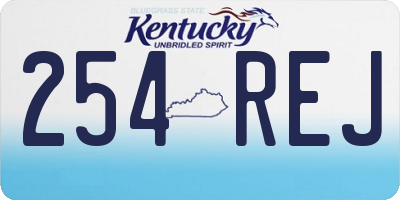 KY license plate 254REJ