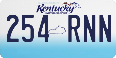 KY license plate 254RNN