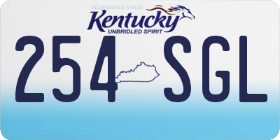 KY license plate 254SGL