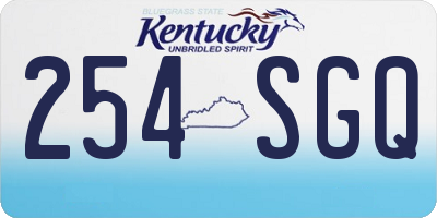 KY license plate 254SGQ