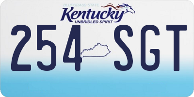 KY license plate 254SGT