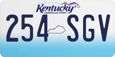 KY license plate 254SGV