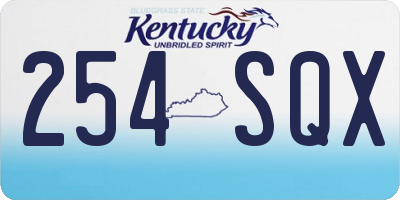 KY license plate 254SQX