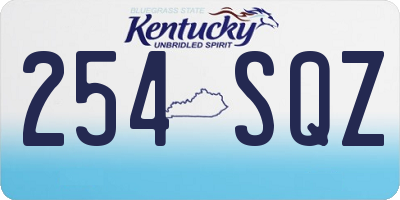 KY license plate 254SQZ