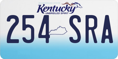 KY license plate 254SRA