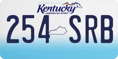 KY license plate 254SRB