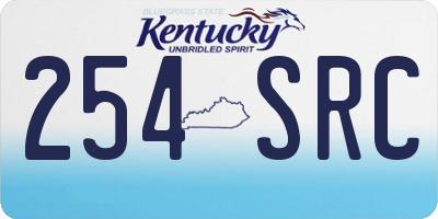 KY license plate 254SRC