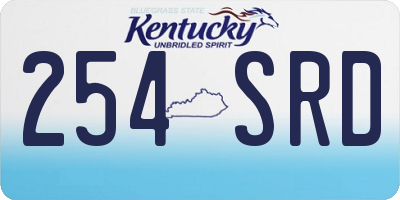 KY license plate 254SRD
