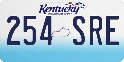 KY license plate 254SRE