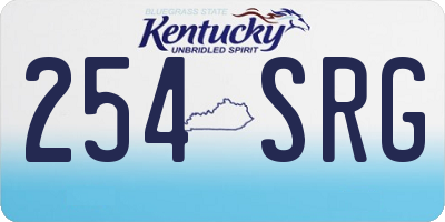 KY license plate 254SRG