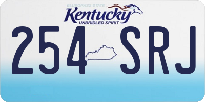 KY license plate 254SRJ