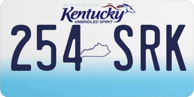 KY license plate 254SRK