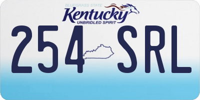 KY license plate 254SRL